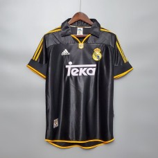 Real Madrid 98/99 Away Black Soccer Jersey